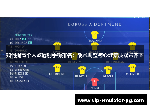 如何提高个人欧冠射手榜排名：战术调整与心理素质双管齐下